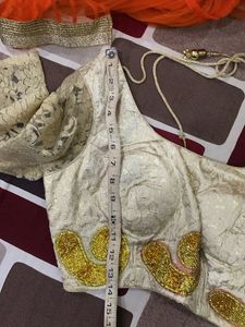 Orange Embroidered Lehenga Choli