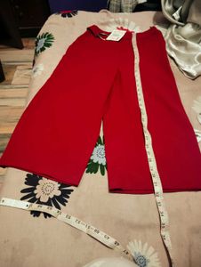 Red Wide Leg Pants
