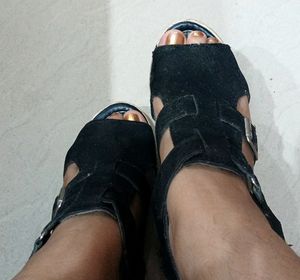 Black Boot Wedges For Women🖤