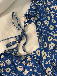 Floral Blue Mini Dress
