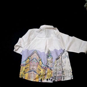 Cityscape Button-Down Shirt