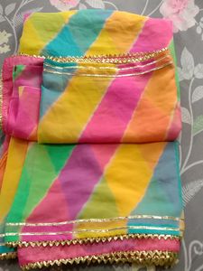 Laheriya Saree With Blouse Attached (Women&#39;s)