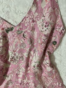 Baby Pink y2k asymmetrical Kurti