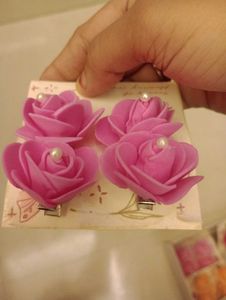 Rose Hair Clips (Set of 4)