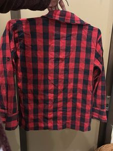 Red &amp; Black Plaid Flannel Shirt