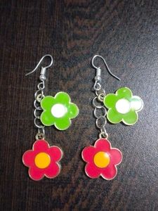 Fun Flower Drop Earrings