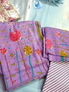 Women Cotton With Work Suit Set