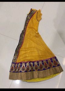 Yellow Embroidered Anarkali Dress