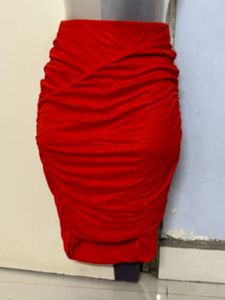 H&amp;M Branded Pencil Red Skirt