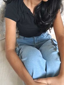Blue Cargo Jeans FrOm Myntra