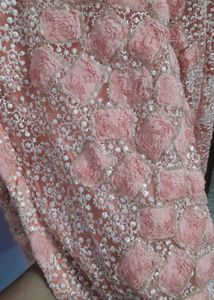 Peach Floral Embroidered kurti