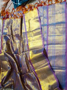 Elegant Blue Paisley Dupatta