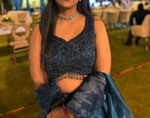 crop top lehenga with fully embroided blouse