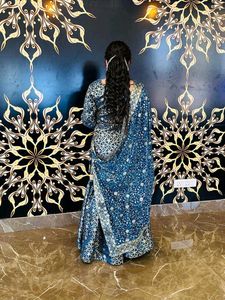 Elegant Blue Sharara Suit
