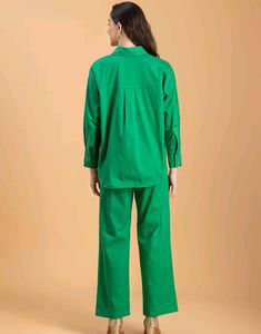 DreamsGreen Solid Pure Cotton Co-Ord (Set of 2) (L