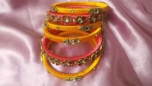 Silk Thread Bangles - Set of 6