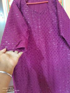 Combo 2 Type Kurti Purpal 💜and Yellow 💛
