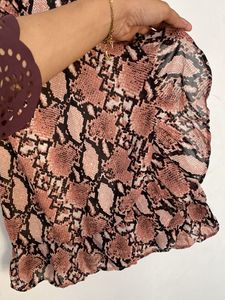 Snakeskin Print Mini Dress