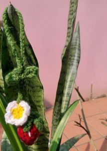 Crochet Strawberry Keychain