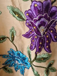 Embroidery Beautiful Cotton Straight Kurti 😍