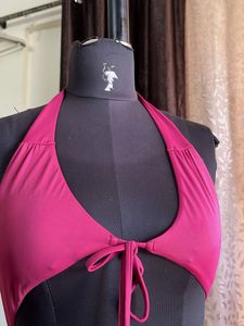 BT59Magenta Bikini Top
