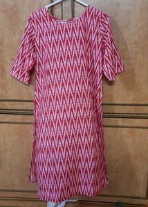 Red Patterned Kurti For Women