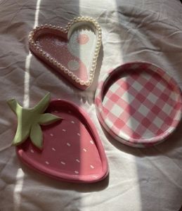 Strawberry Ceramic Jewelry Tray 1pc