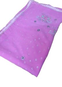 Beautiful saree with fall, no blouse.