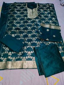 Elegant Green Ethnic Kurta Set Fabric