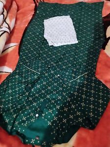 Green Printed Kurta Set