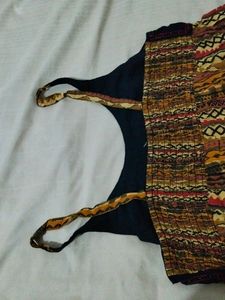 Woman Multi Colour Jaipuri Print Thread Work