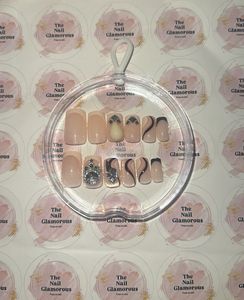 Peach Press On Nails
