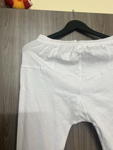 White Cotton Churidar Leggings