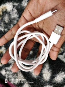 White USB Type-C Cable 80watt oppo realme vivo