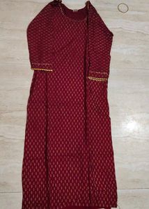 Elegant Maroon & Gold Kurta