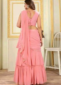 **Ruffle Sarees With Belt**