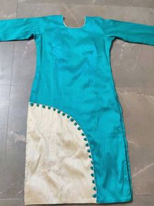 Turquoise &amp; Cream Kurti
