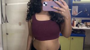 Plum Ribbed Square-Neck Crop Tank