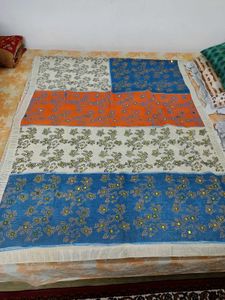 Multi Colour Saree With Chumki Work