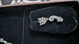 Elegant Diamond-Cut Necklace And Earrings Set