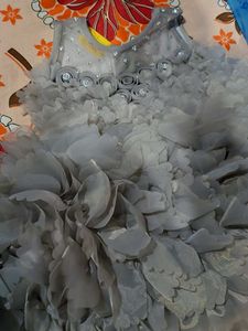 Elegant Gray Flower Girl Dress
