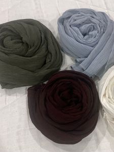 Crinkled Scarfs / Hijabs Combo