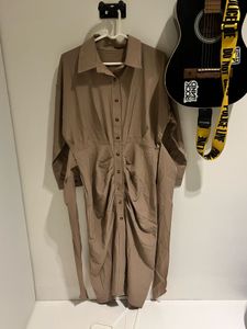 classy brown dress