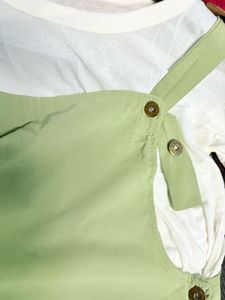Cute Smiley Face Overalls Dress