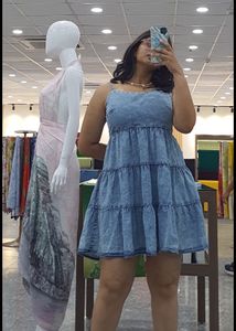 Denim Babydoll Dress