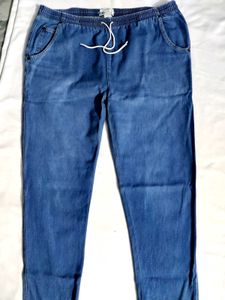 Branded Denim Trouser