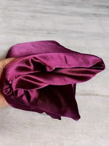 pure Wine  shining Satin Fabric 5 mtr