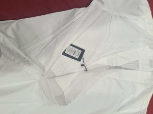 White Kimono Style Long Sleeve Shirt
