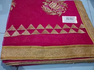 Awesome Designated Saree With Unstitched Blouse