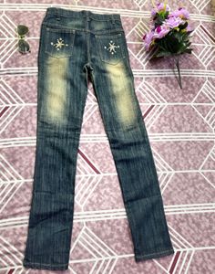 Embroidered Denim Jeans